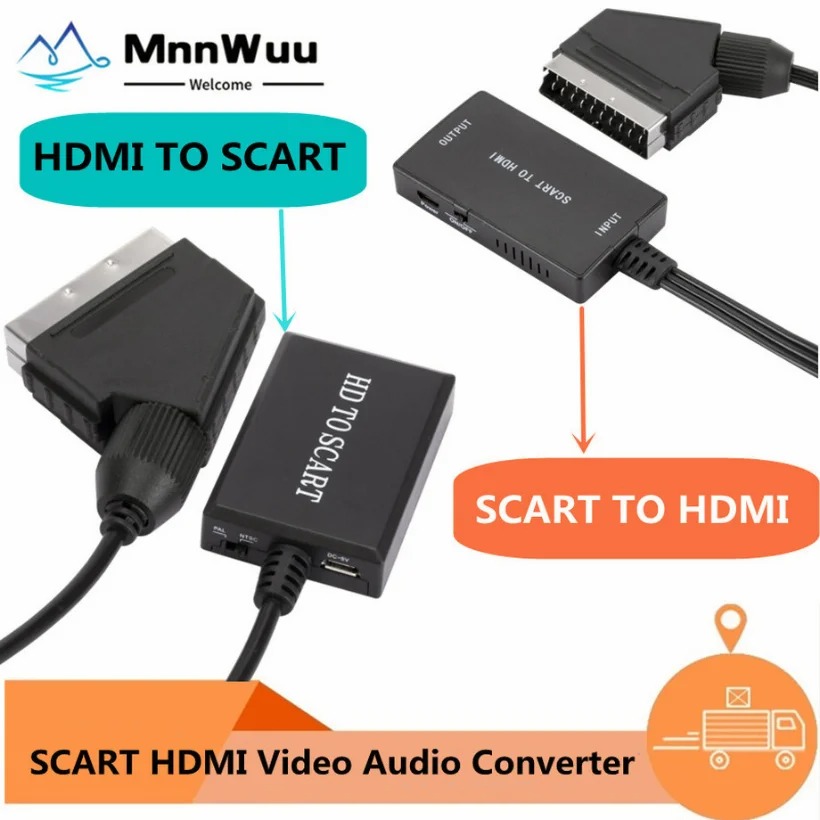 Scart To Hdmi - 1080P HDMI 호환 SCART 비디오 오디오