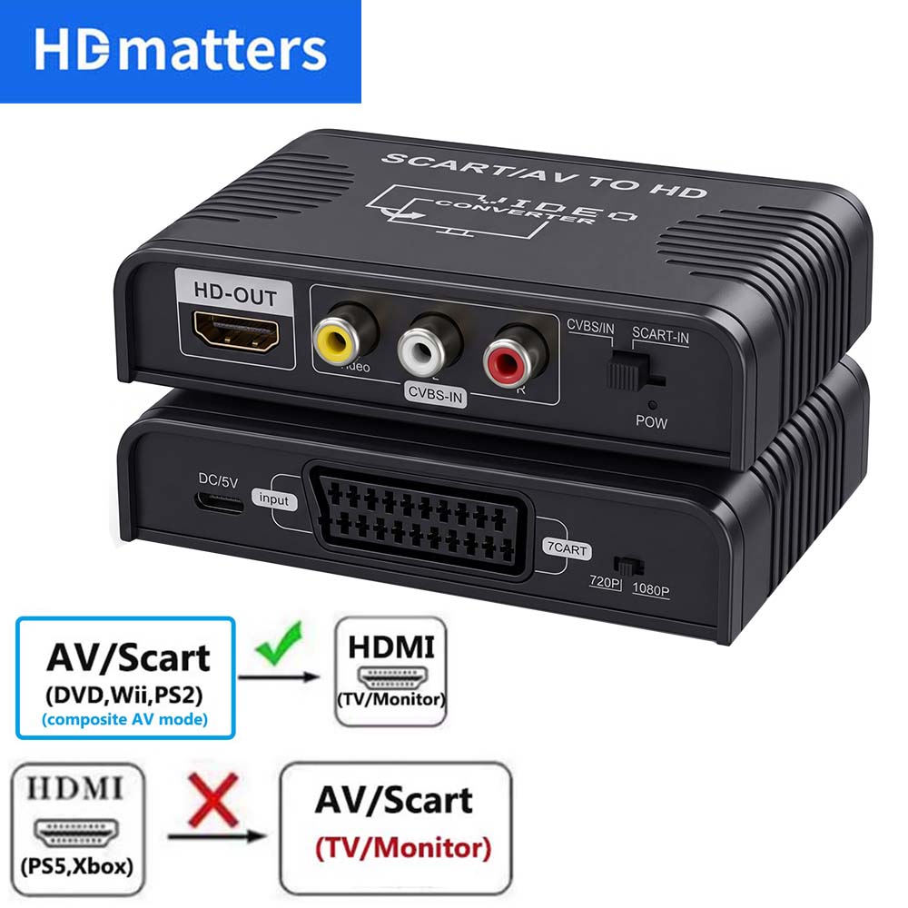 Scart To Hdmi - 스카트 to HDMI 컨버터 2-in-1 컴포지트