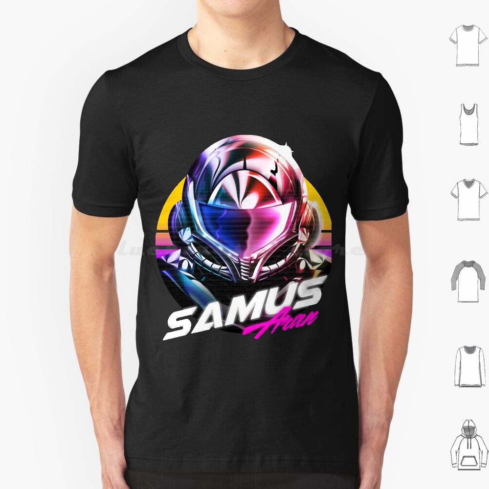 Retro Gaming T Shirt - 사무스 아란 티셔츠, 6XL 사이즈, 면