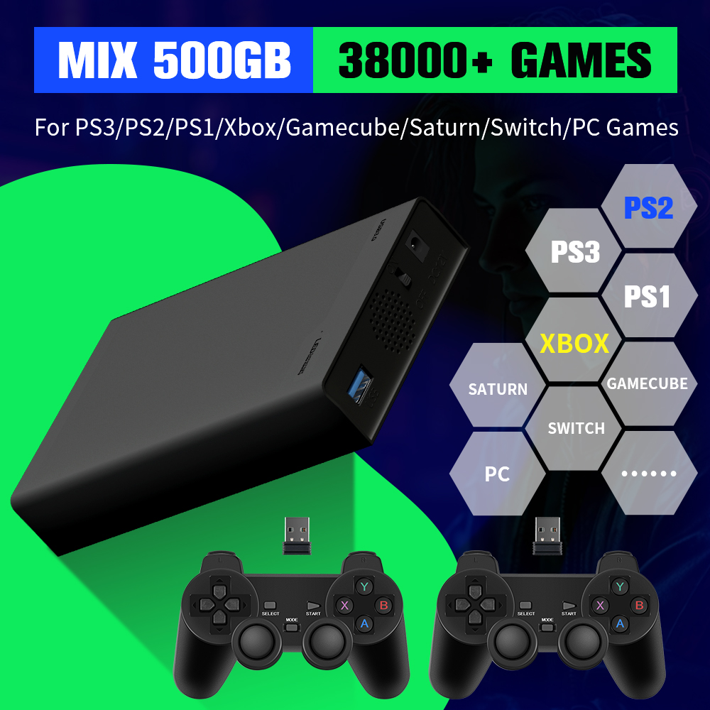 Retro Gaming N64 - Xbox/PS3/PS2/Gamecube/Wii/Wiiu/Switch 3 시스템용 38000개 이상의 게임이