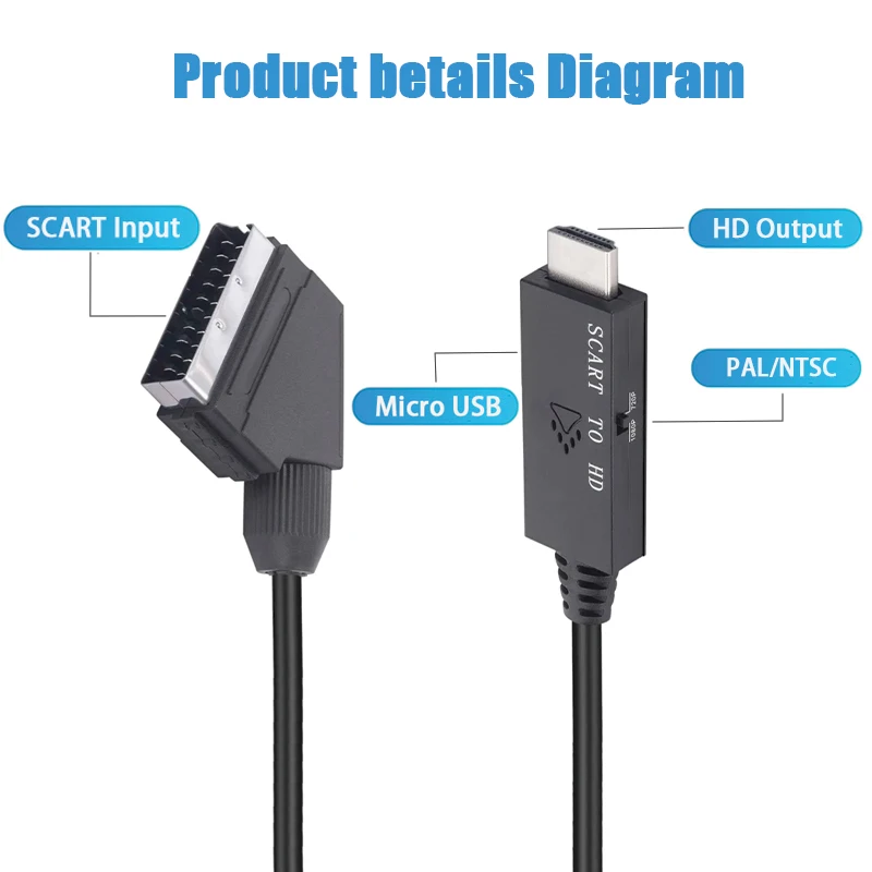 SCART-HDMI 변환기, 1080P/720P 비디오 - Scart To Hdmi 리뷰 및 가격
