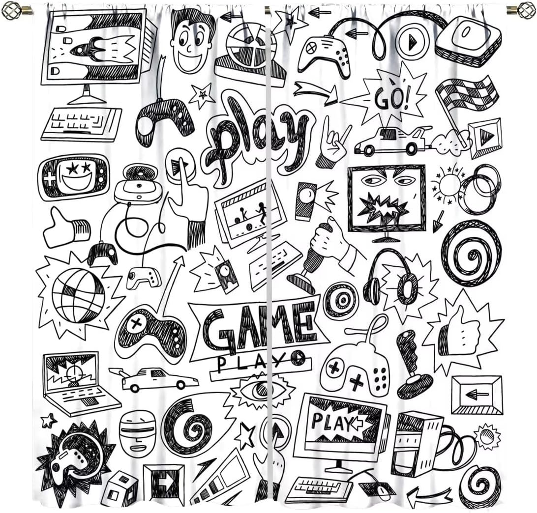 게임 비디오 게임 커튼 장식 게이머 룸 창문 블라인드  - Retro Gaming Youtube 리뷰 및 가격