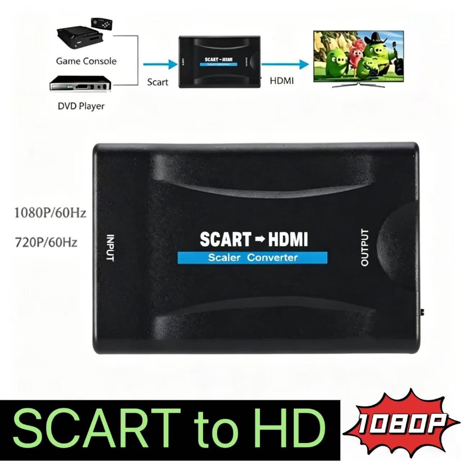 풀 HD 1080P SCART-HDMI 호환 어댑터 비 - Scart To Hdmi 리뷰 및 가격